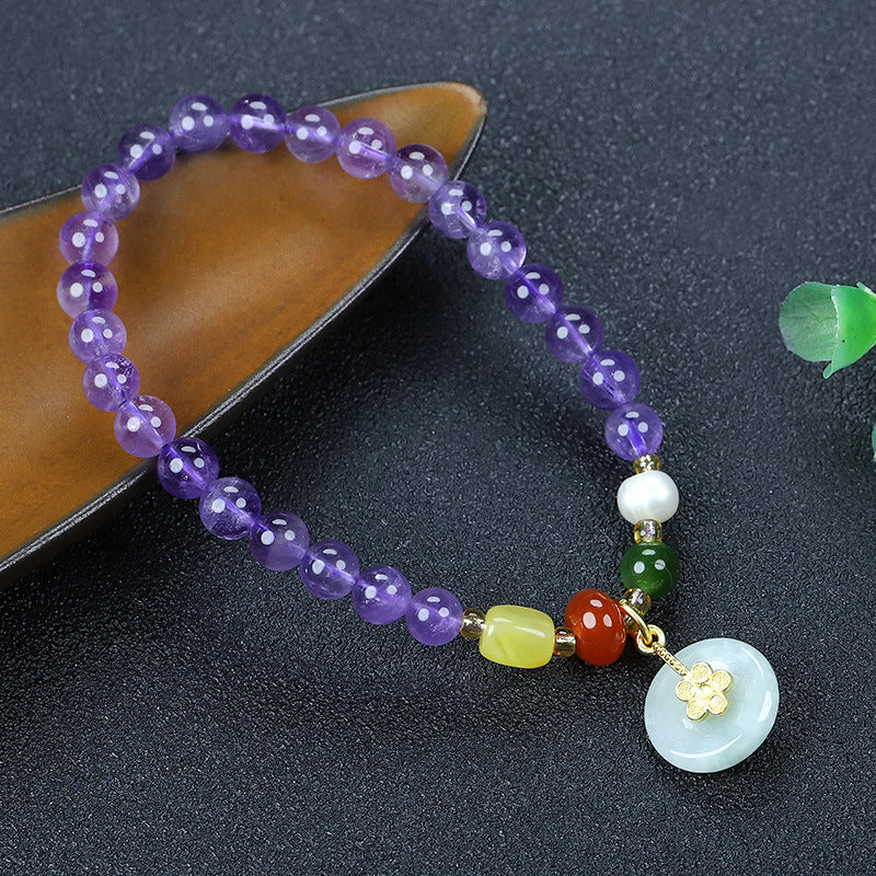 Safety Buckle • Amethyst Bracelet