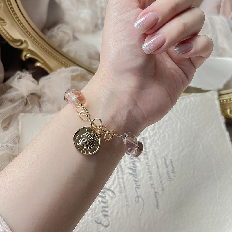 Natural Amethyst • Portrait Bracelet