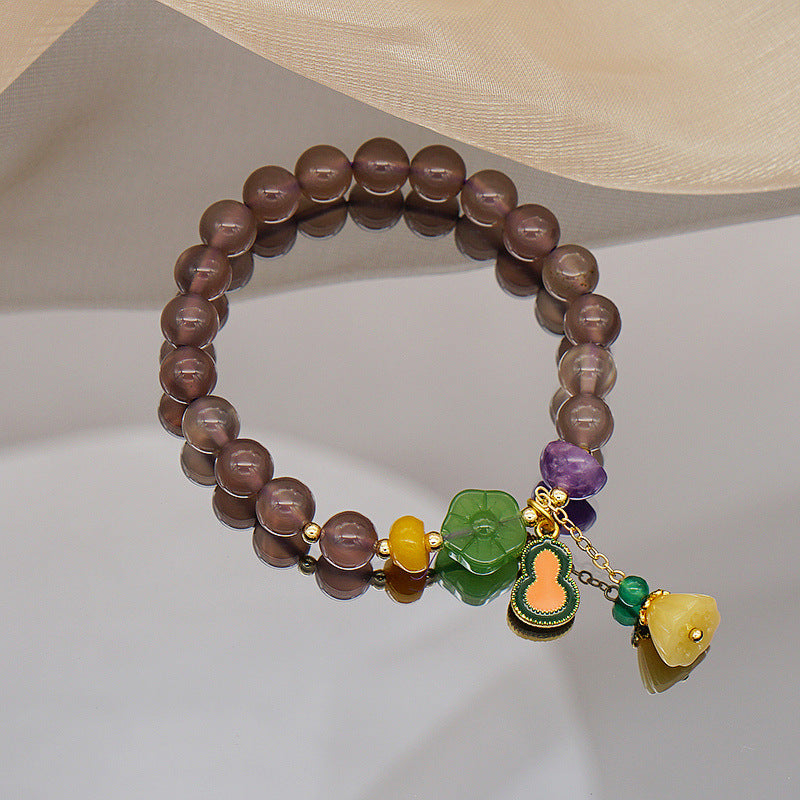 Wealth Freedom • Grey Crystal Bracelet