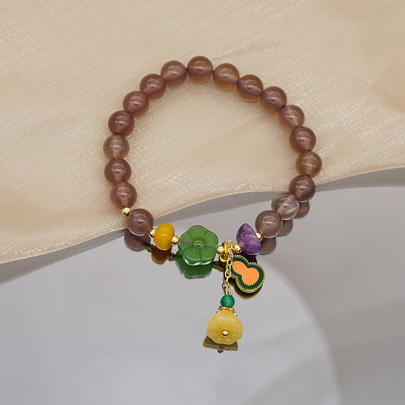 Wealth Freedom • Grey Crystal Bracelet