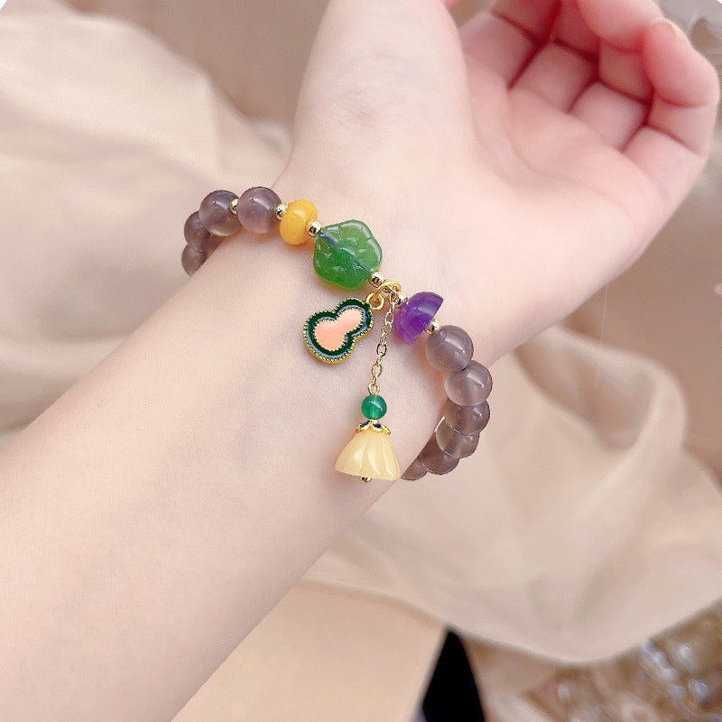 Wealth Freedom • Grey Crystal Bracelet