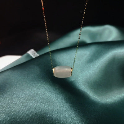 Emerald Jade Stone & Agate Necklace