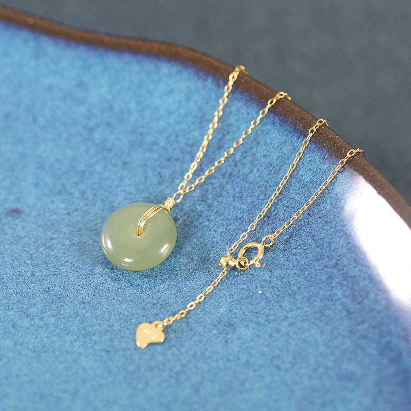 Lucky buckle • Jade and Agate Necklace