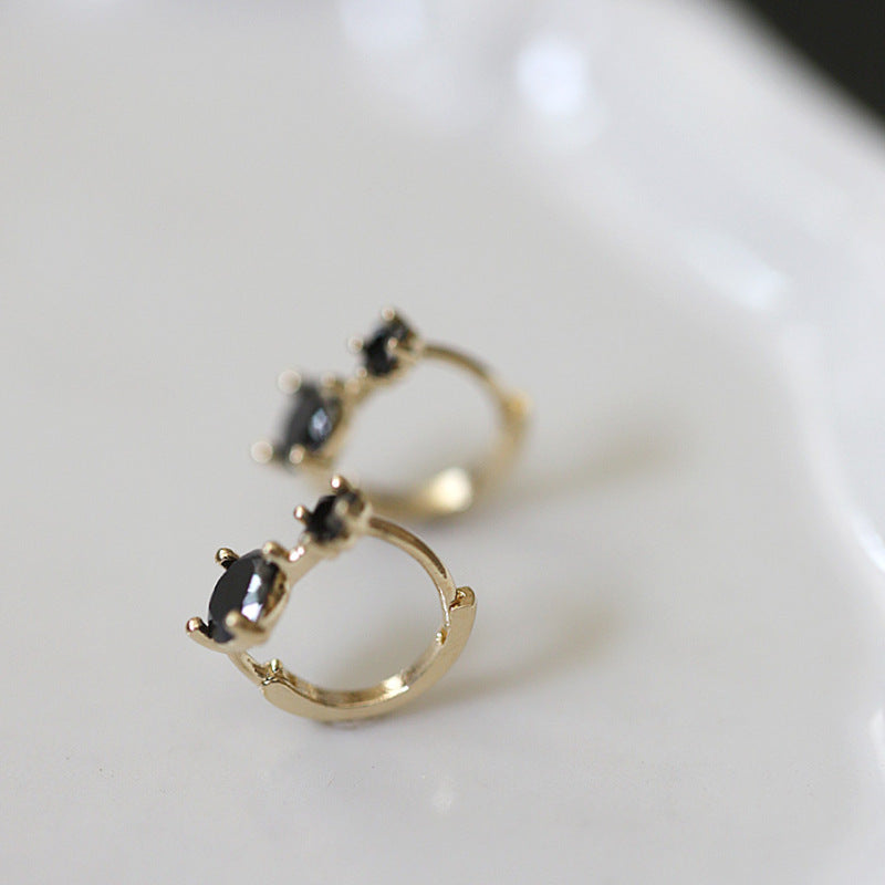 Black hole • Zircon earrings