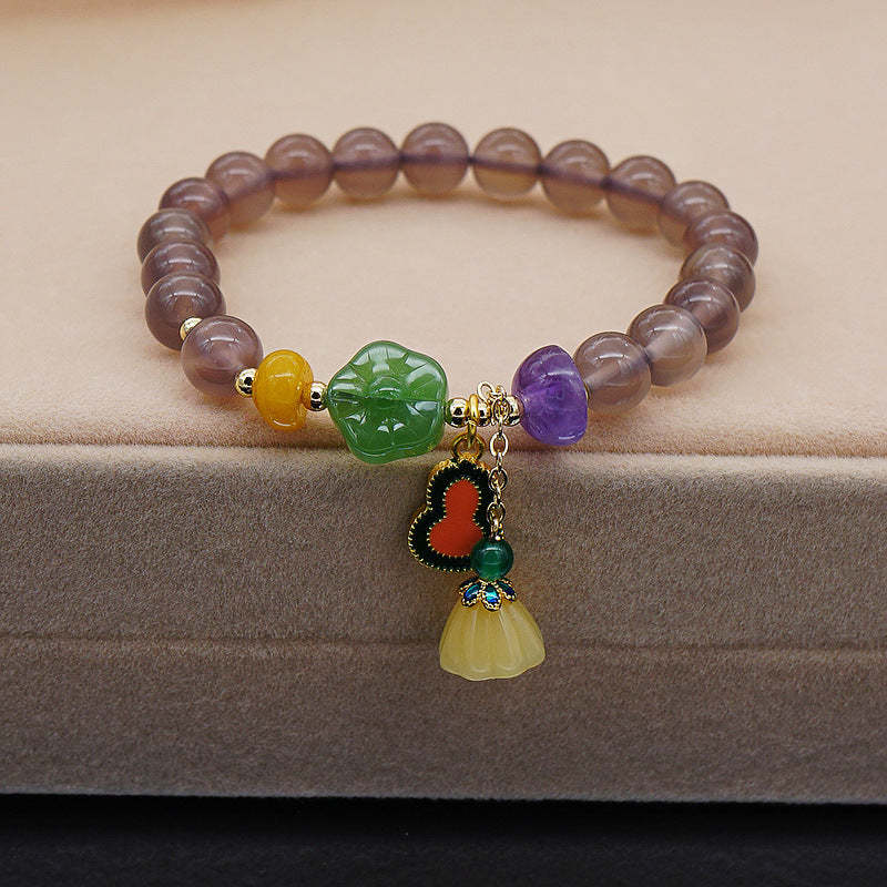 Wealth Freedom • Grey Crystal Bracelet