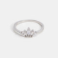 Silver Athena Crystal Crown Ring